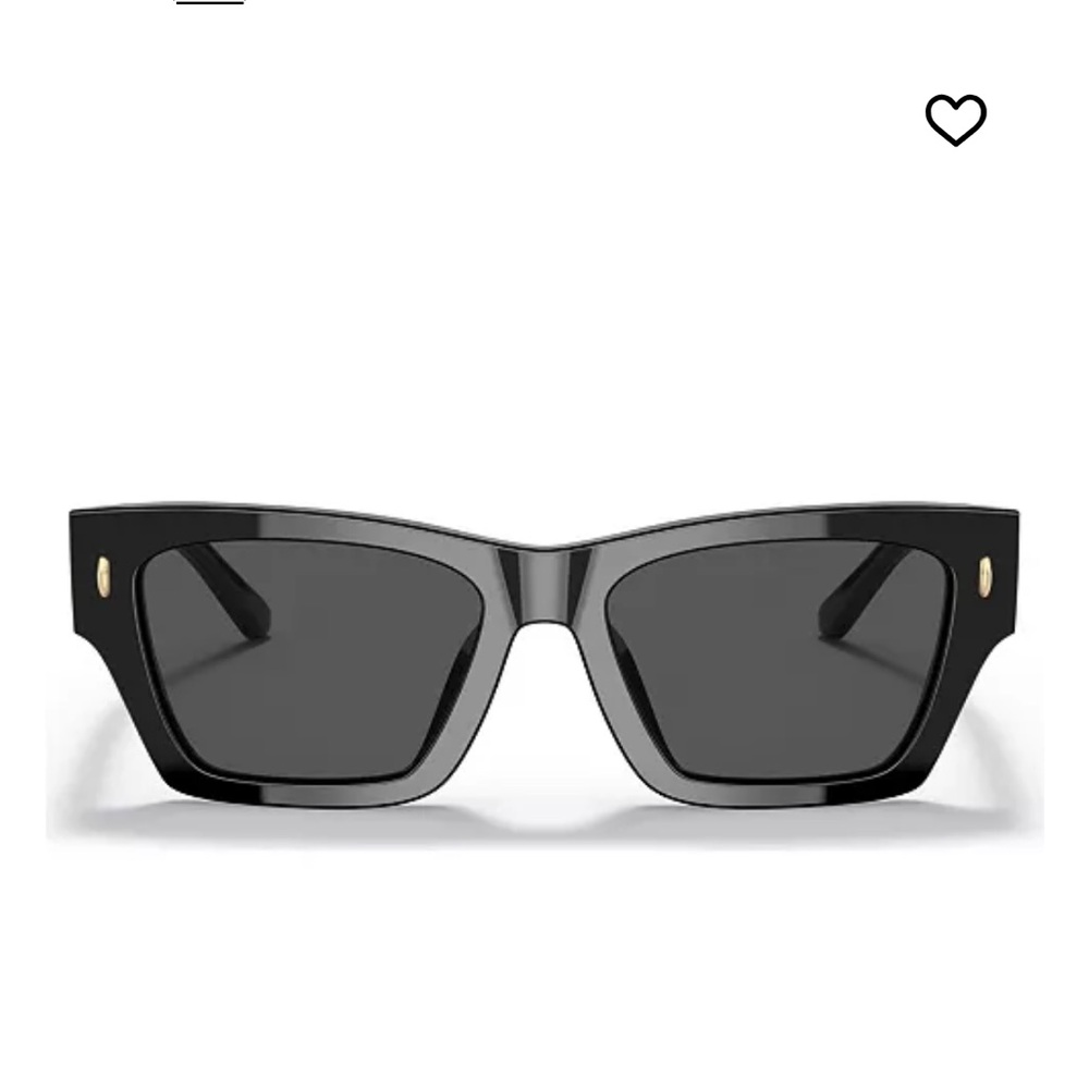 Tory Burch Glossy Black Rectangular Sunglasses wi… - image 2